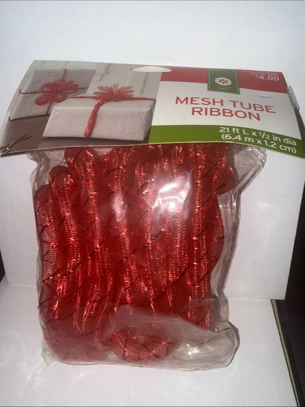 Target Red Mesh Tube Ribbon
